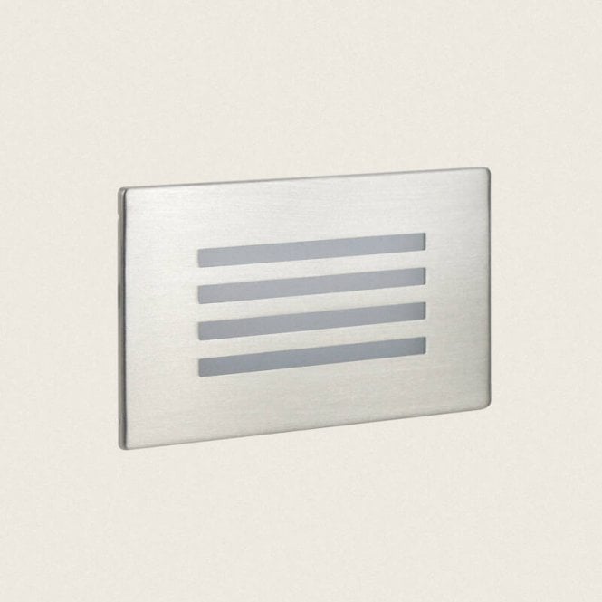 Edit Lighting Baliza LED Recessed Outdoor Wall Light In Stainless Steel Finish