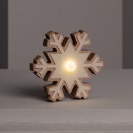 Battery Operated LED Snowflake Light - Natural