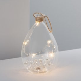 Botero Battery Operated LED Glass Jar