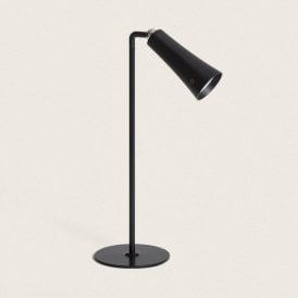 Bysta USB Rechargeable LED Touch Table Lamp In Black Finish