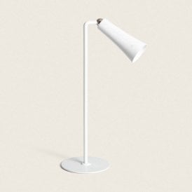Bysta USB Rechargeable LED Touch Table Lamp In White Finish