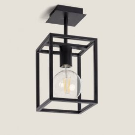 Chiswick Semi-Flush Ceiling Light - Black