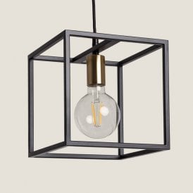 Chiswick Single Light Ceiling Pendant Light - Black
