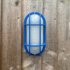 Coastal Swell Outdoor Flush Wall Light - Blue
