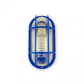 Coastal Swell Outdoor Flush Wall Light - Blue