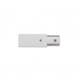 Edit 1 Circuit Track Power End Cap in White Finish