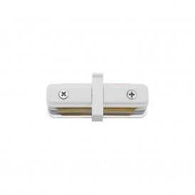 Edit 1 Circuit Track Straight Connector In White Finish