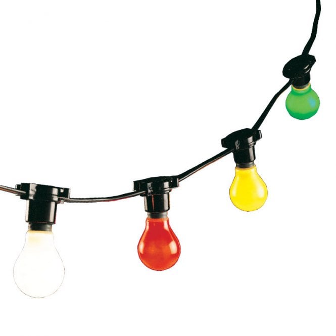 Edit Lighting Edit 19M Weatherproof Connectable Festoon Lighting - 20 Black Bulb Holders
