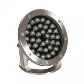 Edit 36W 12V Submersible LED Surface Garden Spotlight In Steel Finish