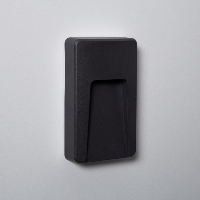 Edit Lighting Edit 3W LED Outdoor Flush Wall Light In Black Finish