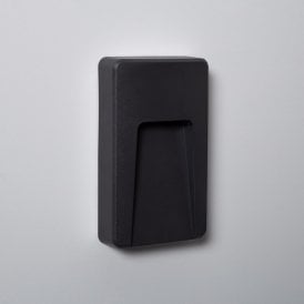 Edit 3W LED Outdoor Flush Wall Light In Black Finish