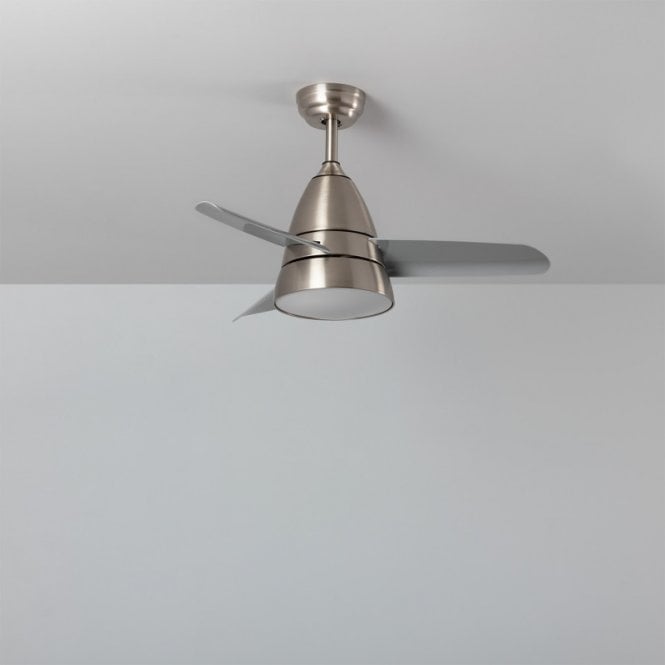 Edit Lighting Edit 91cm Motor DC Ceiling Fan with Light In Silver Finish