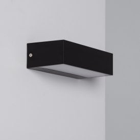 Edit 9w Galeo Warm White LED Outdoor Up & Down Wall Light in Black Finish with Frosted Diffuser