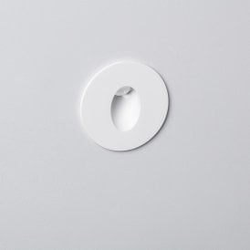 Edit Adam Round Indoor Warm White LED Recessed Wall Light In White Finish