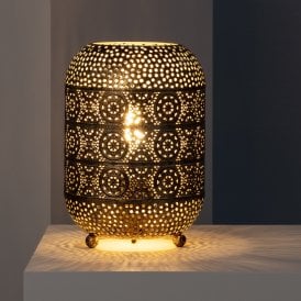 Edit Aerba Single Light Table Lamp in Gold Finish