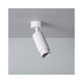 Edit Agate Single Ceiling Spotlight Fitting in White Finish