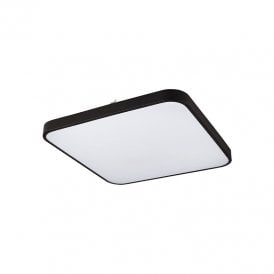 Edit Agnes 32W Cool White LED Square Flush Light In Black Finish