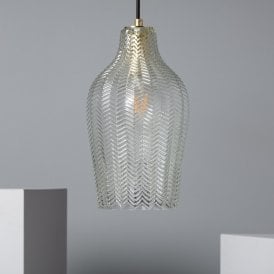 Edit Allende Single Light Ceiling Pendant With Clear Glass Shade
