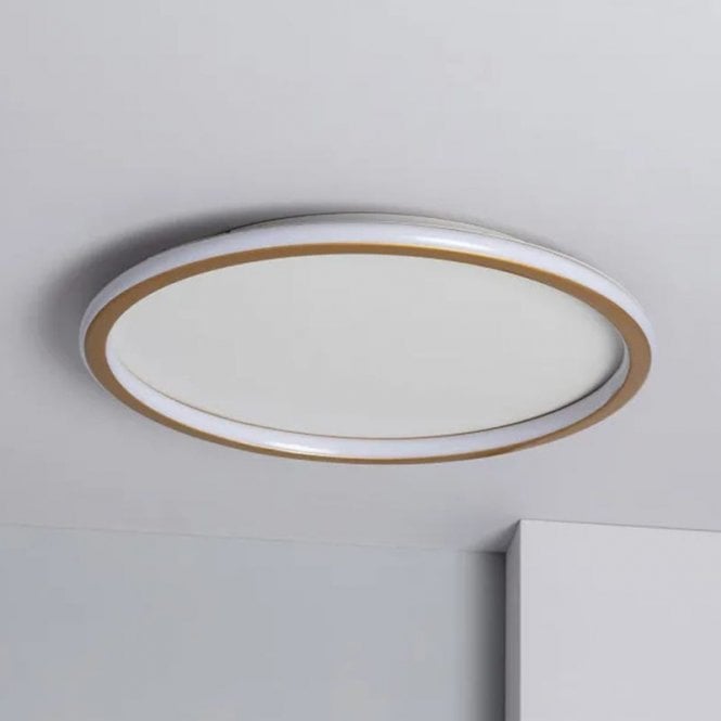 Edit Lighting Edit Allharo 30W Round CCT Selectable LED Flush Ceiling Light In White Finish
