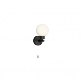 Edit Ariel Single Light Bathroom Wall Fitting In  Black and White Finish