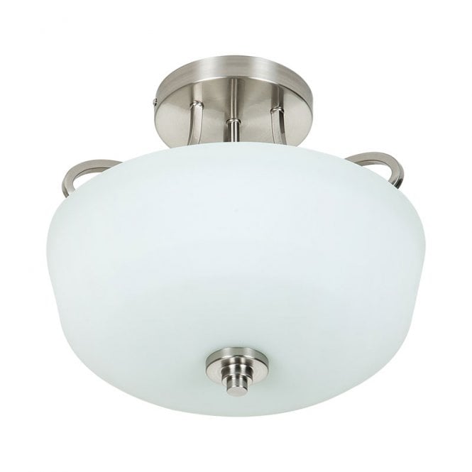 Edit Lighting Edit Astoria Glass Flush Ceiling Light - White
