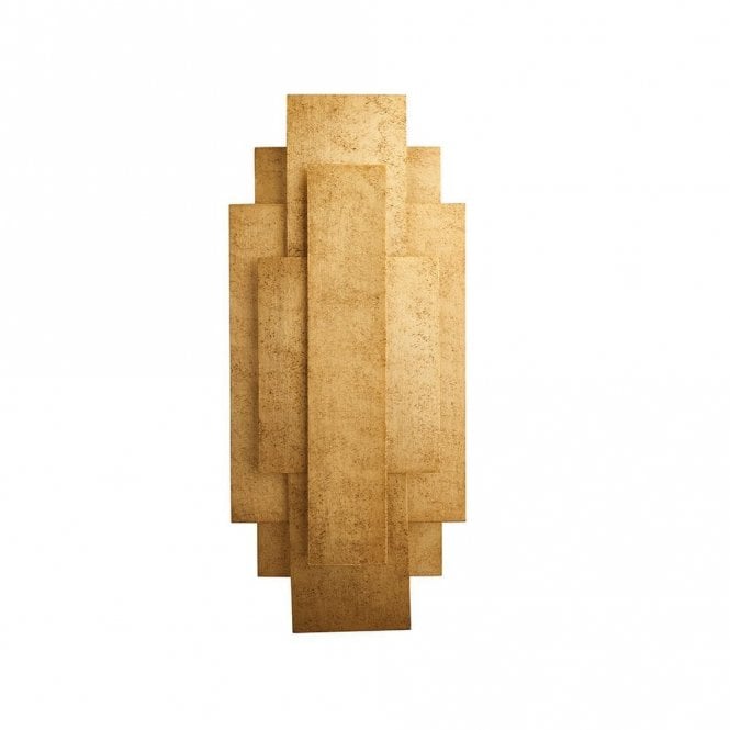 Edit Lighting Edit Aviator 2 Light Flush Wall Fitting in Antique Gold Finish