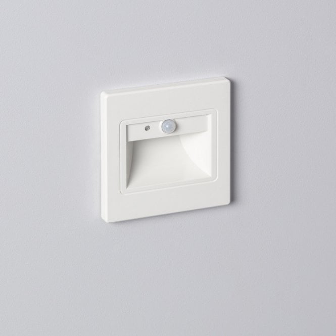 Edit Lighting Edit Bark Warm White LED Recessed Outdoor Wall Light with PIR Sensor in a White Finish
