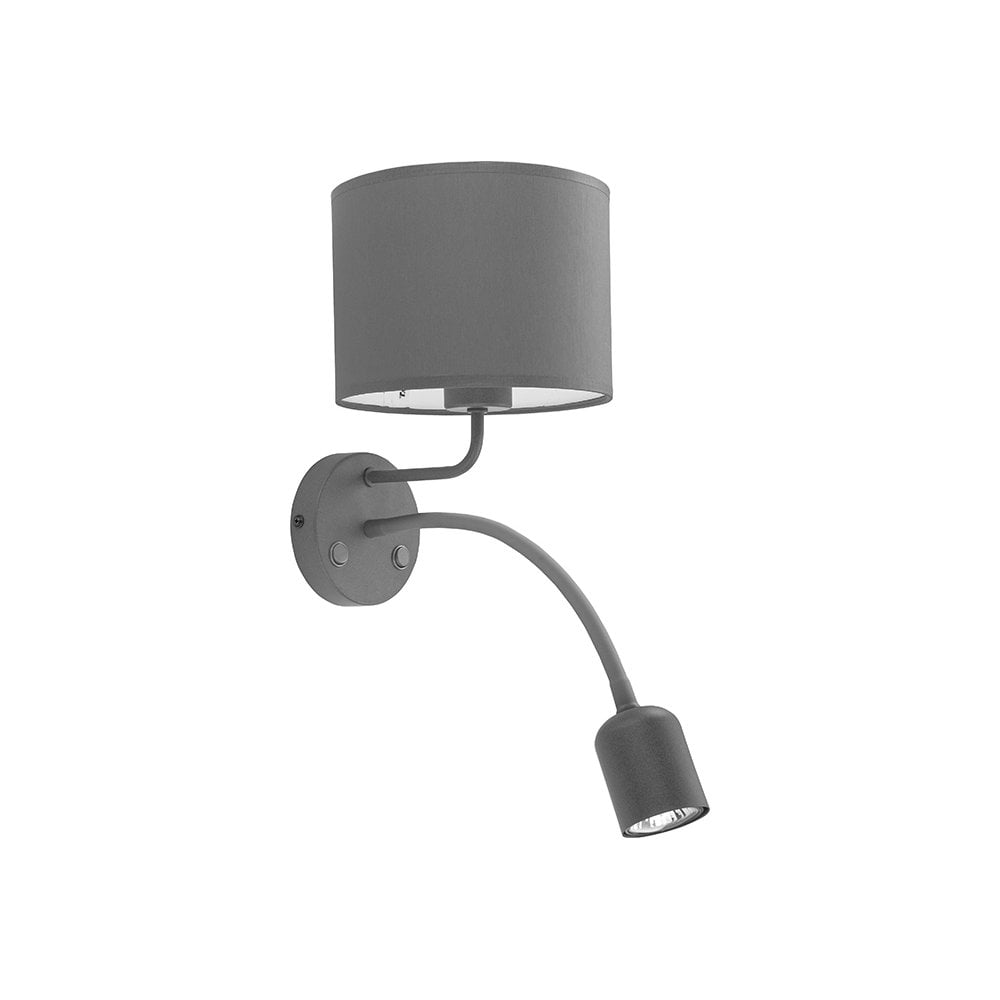 Graphite Light Fitting Edit Lighting Edit Basic 2 Light Wall Fitting with Reading Light In ...