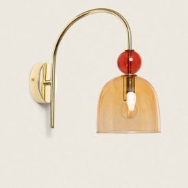 Edit Baudelaire Glass Wall Light In Amber Finish