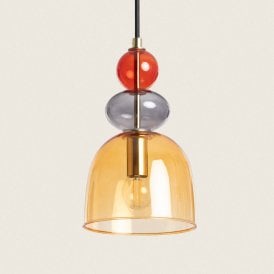 Edit Baudelaire Single Light Ceiling Pendant In Amber Finish