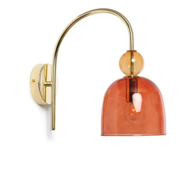 Edit Lighting Edit Baudelaire Single Light Wall Fitting In Red Finish