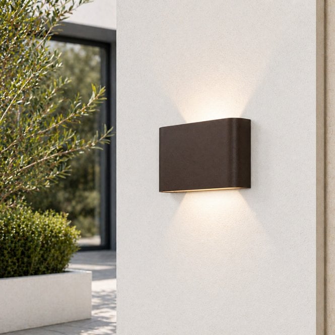 Edit Lighting Edit Beacon CCT LED Small Outdoor Wall Light - Rust Brown