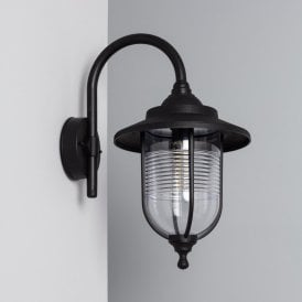 Edit Berna Outdoor Wall Lantern in Black Finish