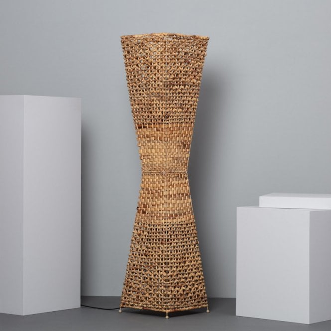 Edit Lighting Edit Bijie Rattan 2 Light Floor Lamp
