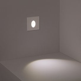 Edit Blake Warm White LED Recessed Wall Light In White Finish