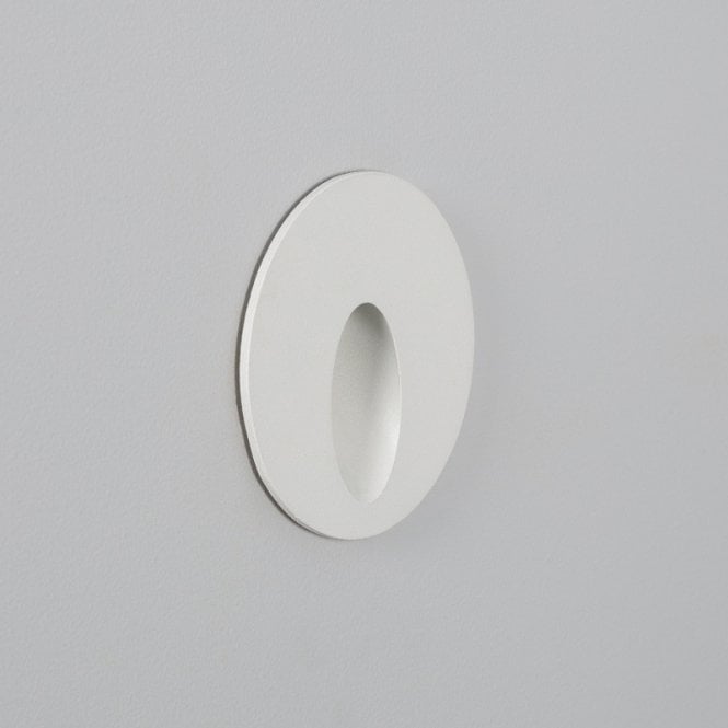 Edit Lighting Edit Boiler Round Recessed 3W Warm White LED Outdoor Wall Light In White Finish