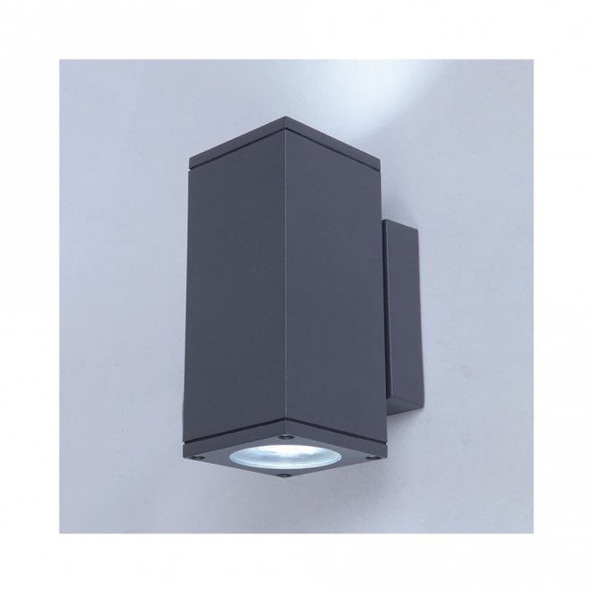 Edit Lighting Edit Box 2 Light Up & Down Outdoor Wall Fitting In Anthracite Finish