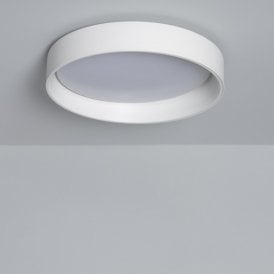 Edit Broadway Round 20W LED Colour Selectable Flush Ceiling Light In White Finish