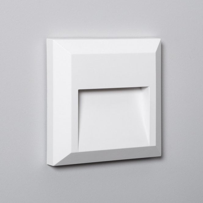 Edit Lighting Edit Byron Square 1W Warm White LED Outdoor Wall Light In White Finish