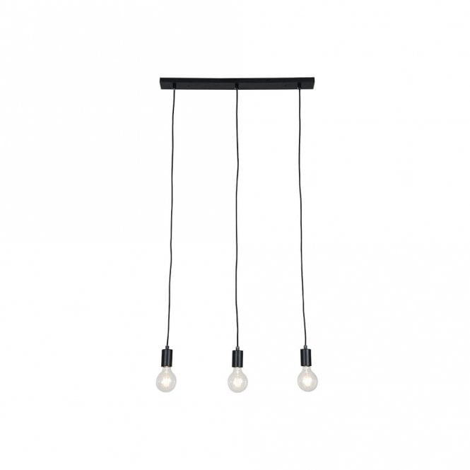 Edit Lighting Edit Cable 3 Light Bar Ceiling Pendant In Black Finish