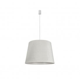 Edit Cassie Ceiling Pendant Light With White Velvet Shade