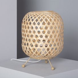 Edit Chia Single Light Bamboo Table Lamp In Natural Finish
