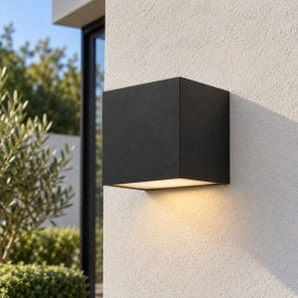 Edit Chios LED Outdoor Wall Light with PIR Sensor- Black