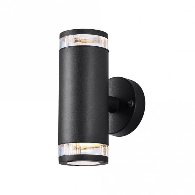 Edit Lighting Edit Clyde 2 Light Up & Down Outdoor Wall Fitting In Black Finish