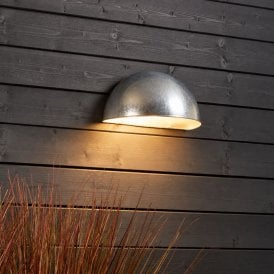 Edit Coastal Arctic Single Light Outdoor Wall Fitting in Galvanised Steel Finish