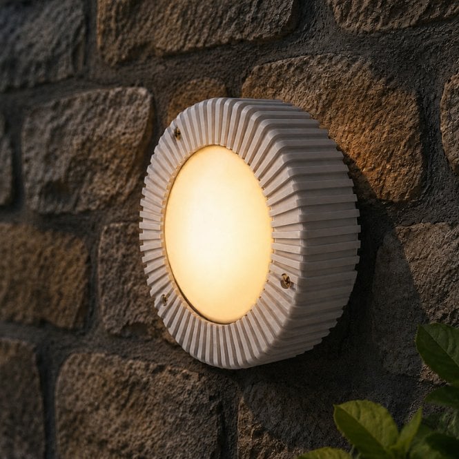 Edit Lighting Edit Coastal Cowrie Outdoor Flush Wall Light - White