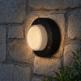Edit Coastal Dune Outdoor Flush Wall Light - Black