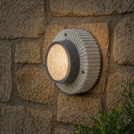 Edit Coastal Dune Outdoor Flush Wall Light - White