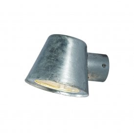 Edit Coastal Faroe Single Light Outdoor Wall Fitting In Galvanised Steel Finish