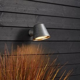 Edit Coastal Faroe Single Light Outdoor Wall Fitting In Galvanised Steel Finish